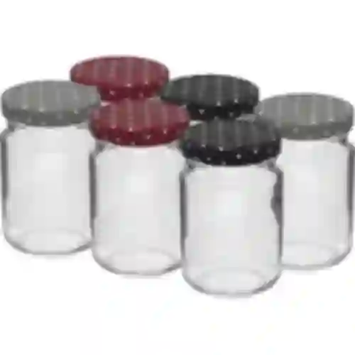 Tarro TO 156ml con tapa de color fi53/4 -6 unidades.