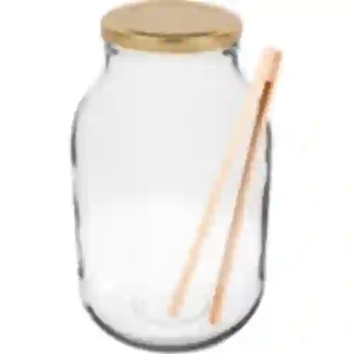 Tarro TO 3L con tapa dorada + pinzas fi100