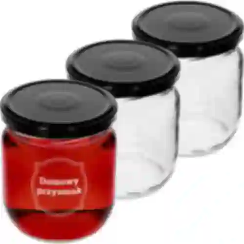 Tarro TO 425ml tapa impresa DOMOWY fi82 - 3uds