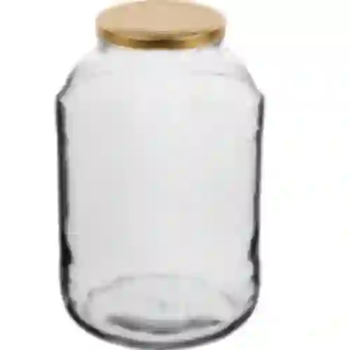 Tarro TO 4L con tapa dorada fi100