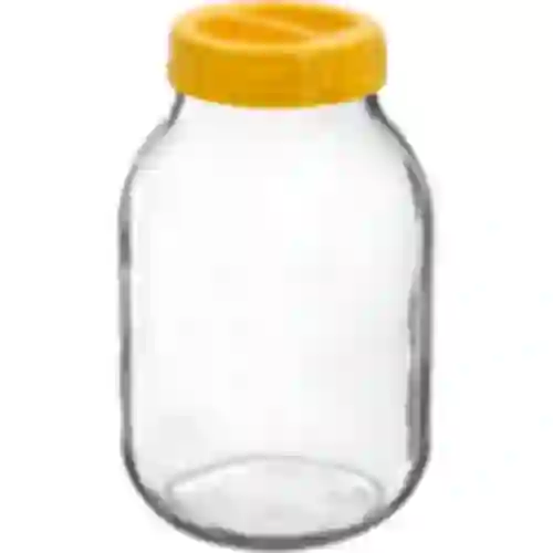 Tarro twist-off 3 L y tapa de plástico fi 100, con asa
