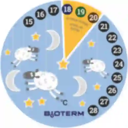 Term. de cristal líquido, infantil (15-28C)Ø11cm