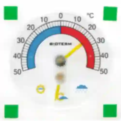 Termómetro universal con higrómetro transparente autoadhesivo (-50/50C)