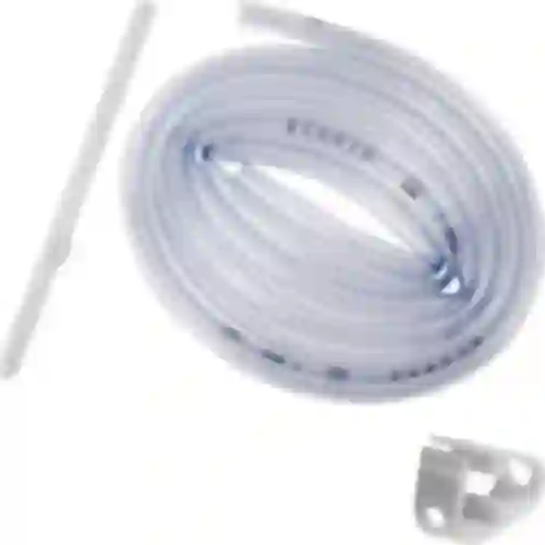 Tubo para trasiego de vino con abrazadera