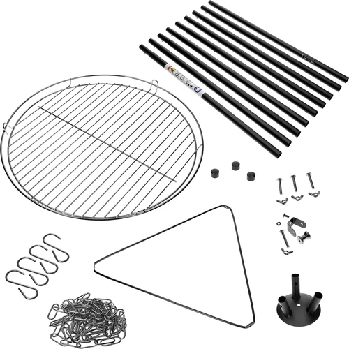 Trípode para fogata con parrilla, 150 cm - 2