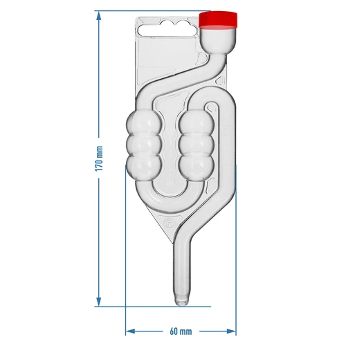 Tubo de fermentación de 6 cámaras con tapón protector - 3