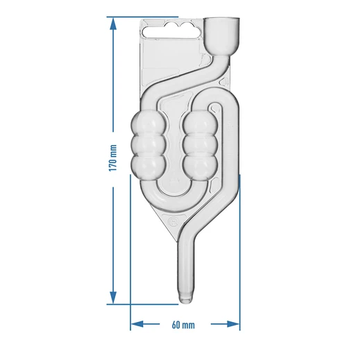 Tubo de fermentación de plástico, 6 cámaras - 3