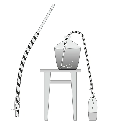 Tubo para trasiego de vino con abrazadera - 7