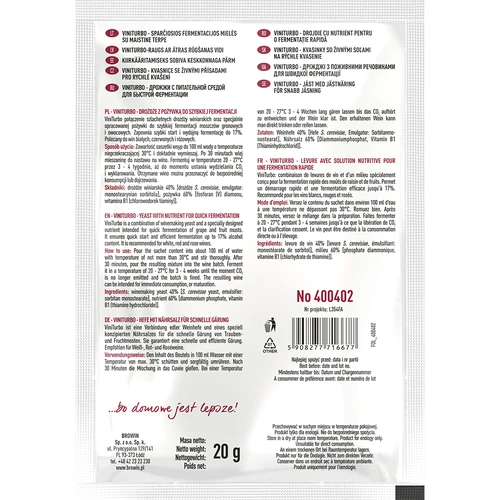 ViniTurbo - levadura para fermentación rápida - 2