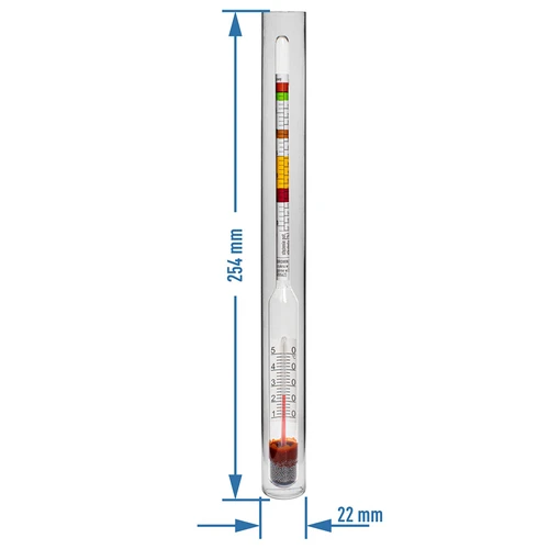 Vinómetro con termómetro en tubo de plástico - 3