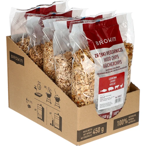 Virutas de madera de cerezo para ahumar y barbacoa, 450 g, clase 8 - 2
