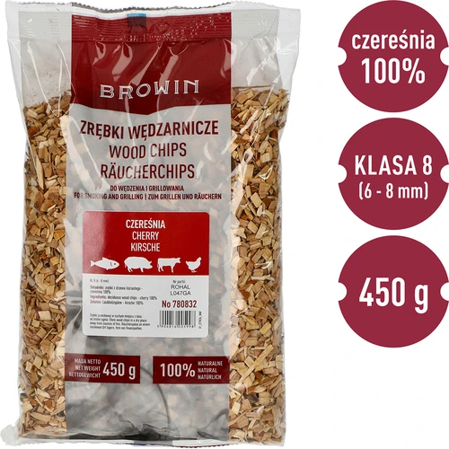Virutas de madera de cerezo para ahumar y barbacoa, 450 g, clase 8 - 3