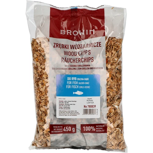 Virutas de madera para ahumar/barbacoa, 50% roble + 50% aliso, 450 g, clase 8