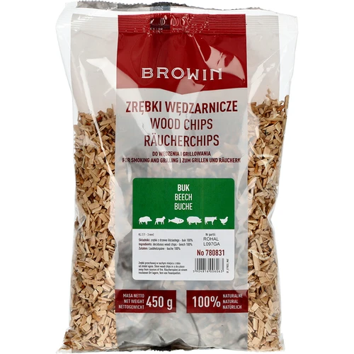 Virutas de madera para ahumar/barbacoa, haya, 450 g, clase 2