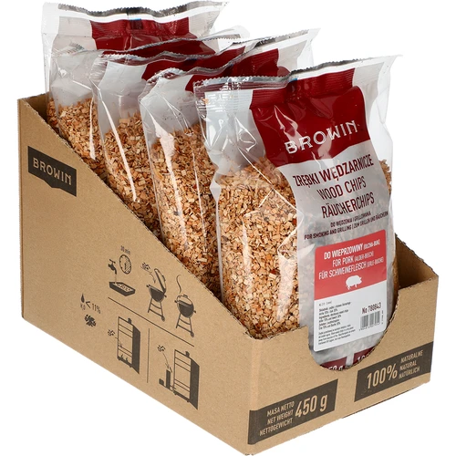 Virutas para ahumar (70% aliso + 30% haya), clase 2, 450 g x5
