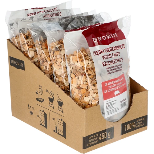 Virutas para ahumar/asar cerdo - mezcla (70% aliso, 30% haya), 450 g, cl.10 - 2