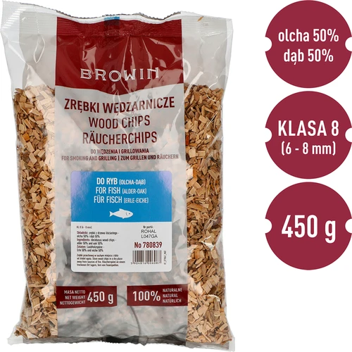 Virutas para ahumar/barbacoa, 50% roble + 50% aliso, 450 g, clase 8 - 3