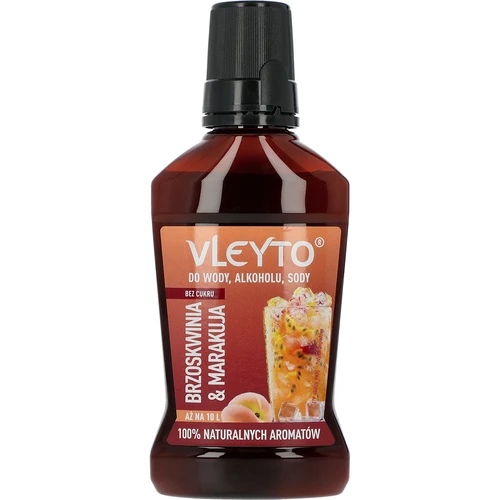 VLEYTO Melocotón & Maracuyá – esencia de sabor con aromas naturales, 250 ml  - 1 