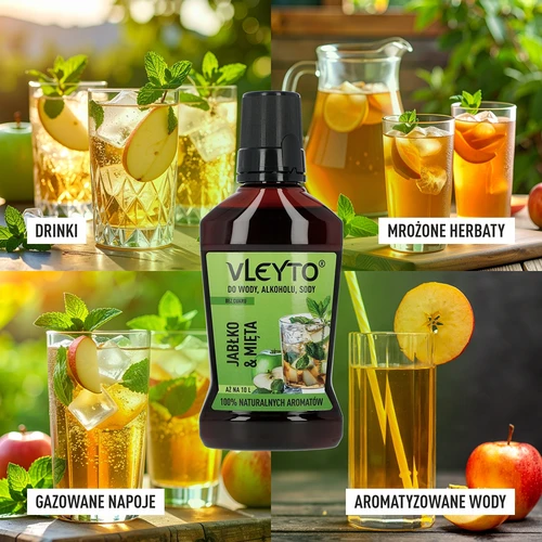 VLEYTO Menta & Manzana – esencia de sabor con aromas naturales, 250 ml - 7