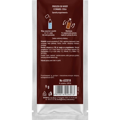 Vsypto sabor cola - polvo saborizante para agua, 9 g - 3