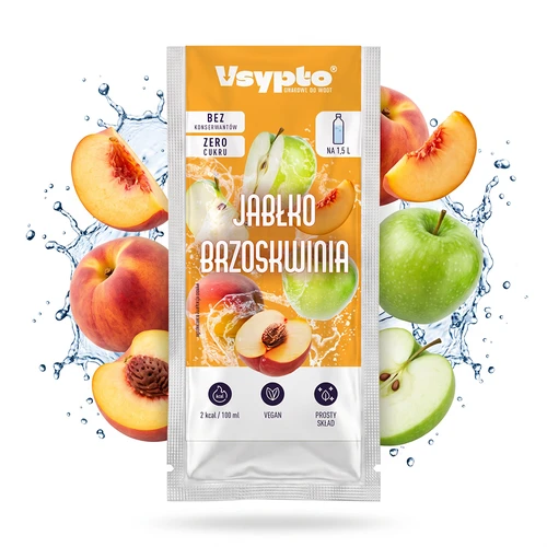 Vsypto sabor Manzana y Melocotón, 9 g
