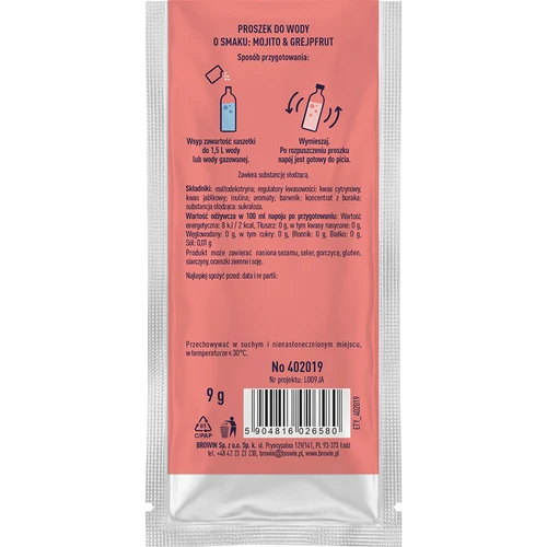 Vsypto sabor Mojito de pomelo, 9 g - 3