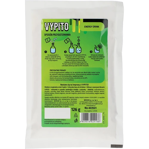 VYPITO 12%, sobre para 18 bebidas - Bebida energética, 126 g - 2