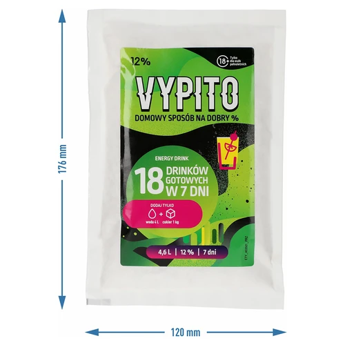 VYPITO 12%, sobre para 18 bebidas - Bebida energética, 126 g - 4