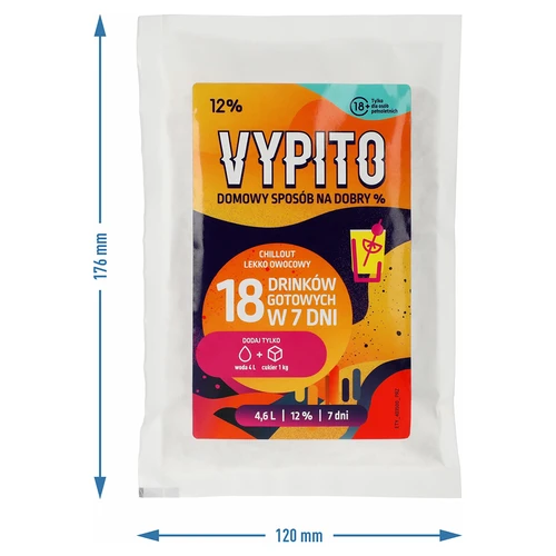 VYPITO 12%, sobre para 18 bebidas - Chillout ligeramente afrutado, 126 g - 4