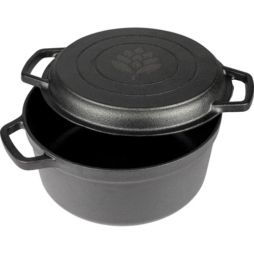 Żeliwny garnek z patelnią, 3,5 L - 2