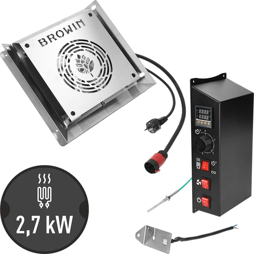 Zestaw modułów z termostatem cyfrowym- dragON 2,7 kW, do wędzarni ogrodowych