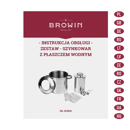 Zestaw z płaszczem wodnym-szynkowar 1,5 kg + garnek - 13
