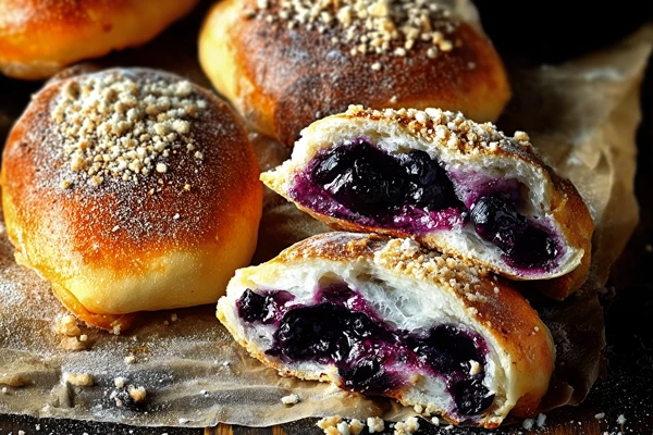 Bollitos de arándanos caseros: suaves, esponjosos y repletos de arándanos!