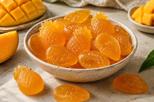 Gominolas caseras de mango con pectina