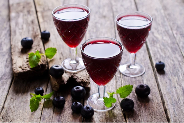 Licor de arándano azul