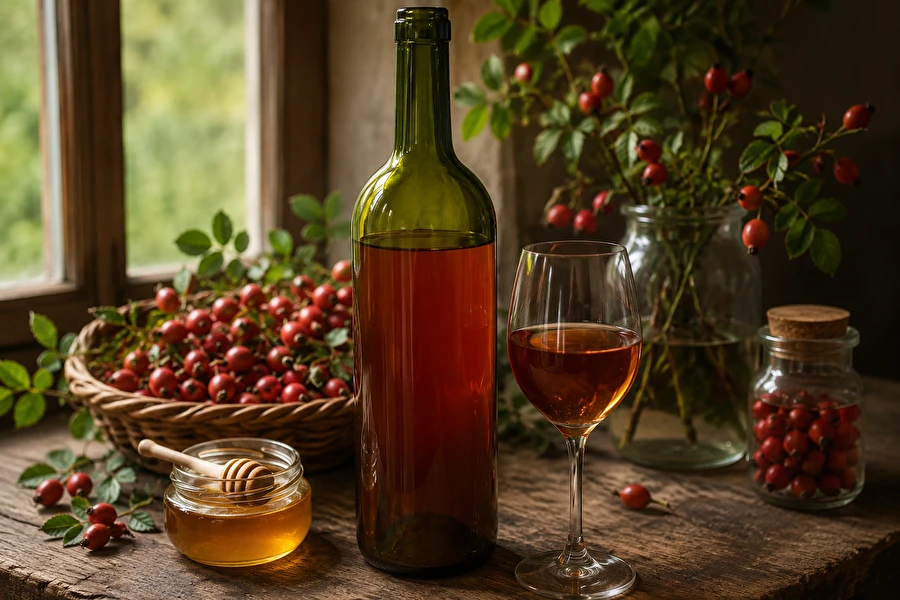 Browin Przepiśnik - Vino de rosa mosqueta con miel